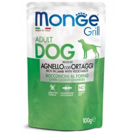 Monge Dog Grill для собак с ягненок и овощами 100г*24шт